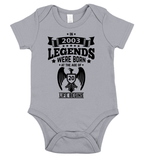 20th Birthday Gifts for Men and Women 2003 Short Sleeve Baby One-Piece