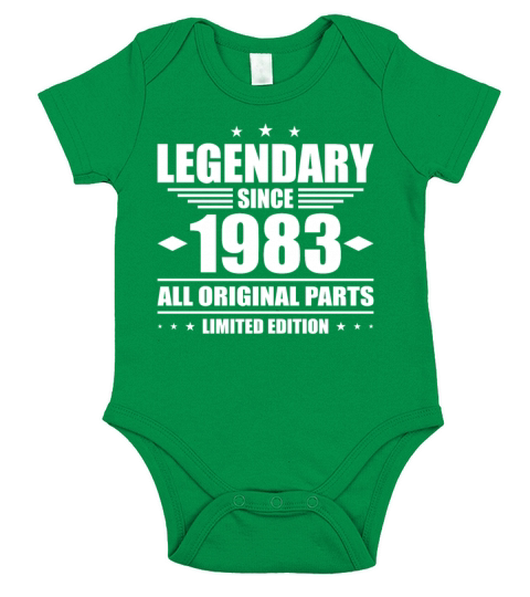 40th birthday vintage 1983 legendary since 1983 Short Sleeve Baby One-Piece