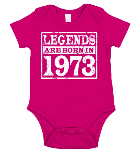 50th birthday vintage 1973 legends born in 1973 Short Sleeve Baby One-Piece