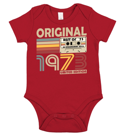 50th birthday vintage 1973 original 1973 Short Sleeve Baby One-Piece