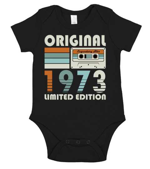 50th birthday vintage 1973 original 1973 Short Sleeve Baby One-Piece
