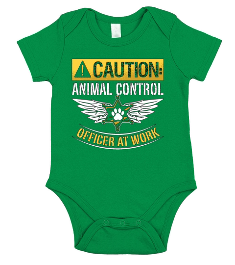 Animal Officer Caution Animal Control Dog Catcher Short Sleeve Baby One-Piece