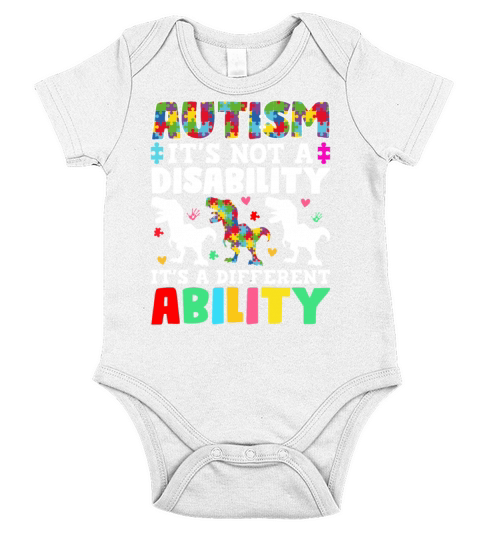 Autism Is Not a Disability Its a Different Abilit Short Sleeve Baby One-Piece
