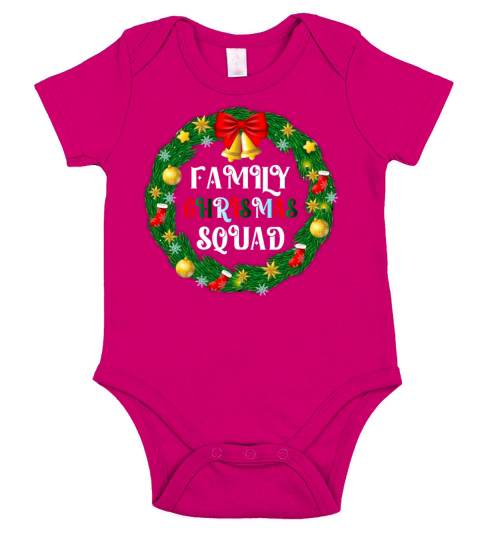 Christmas Morning Squad Family happy Xmas Holidays Short Sleeve Baby One-Piece