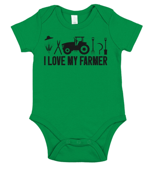 Farming Farmer Vintage Tractor I Short Sleeve Baby One-Piece