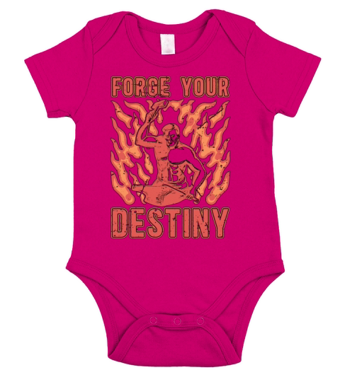Forging Forge Your Destiny Iron Worker Blacksmiths Short Sleeve Baby One-Piece