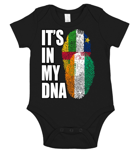 Ivorian And Central African Mix Heritage DNA Flag Short Sleeve Baby One-Piece