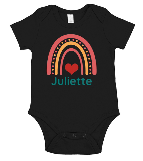 Juliette Vintage Boho Rainbow Short Sleeve Baby One-Piece