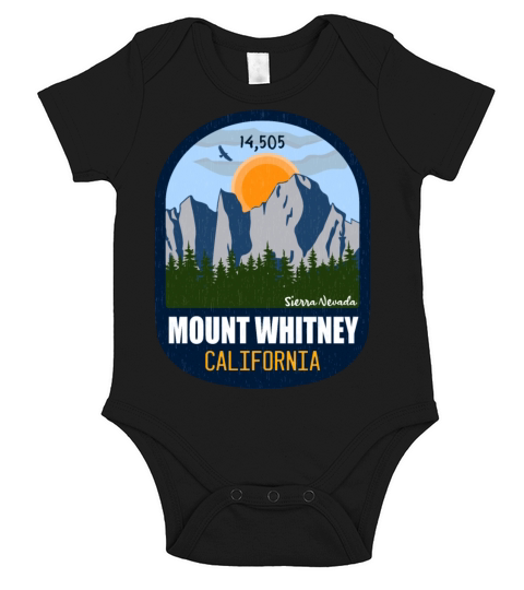 Mount Whitney California Short Sleeve Baby One-Piece