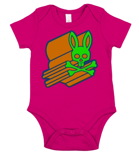 New 3D Bunny Psycho Horror Short Sleeve Baby One-Piece