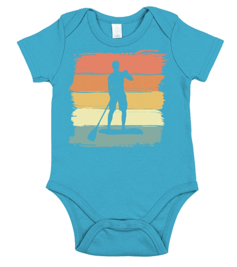 Paddleboard vintage retro paddleboard gift Short Sleeve Baby One-Piece