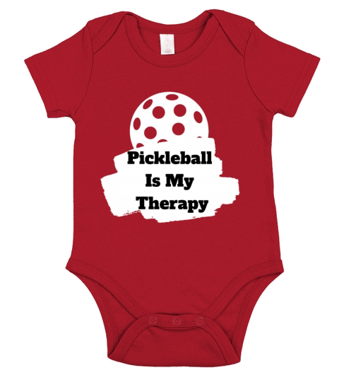 Pickleball Is My Therapy Short Sleeve Baby One-Piece