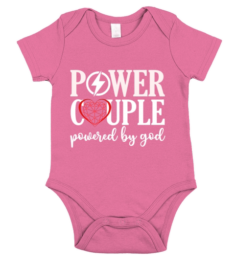 Power Couple Powered by God Short Sleeve Baby One-Piece