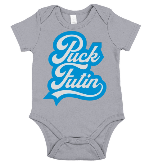 puck futin logo design Short Sleeve Baby One-Piece
