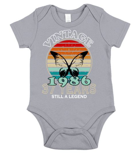 Retro Birthday Year Vintage 1986 Short Sleeve Baby One-Piece