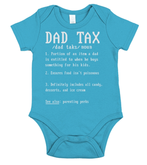 Vintage Dad Tax Definition Men Funny Fathers Day Short Sleeve Baby One-Piece