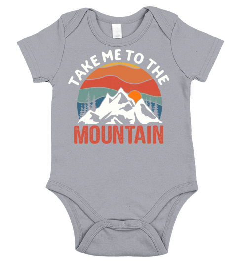 Vintage Mountains Climber Hiker Short Sleeve Baby One-Piece