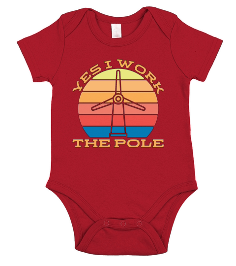 Wind Turbine Tech Yes I Work The Retro Wind Power Short Sleeve Baby One-Piece