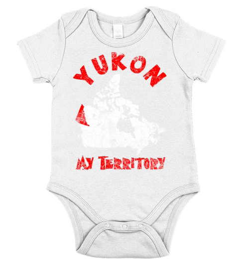 Yukon My Territory Vintage Canada Map Short Sleeve Baby One-Piece