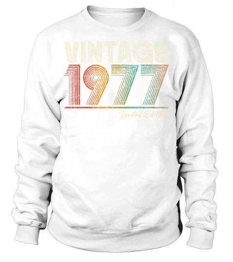 46 Years Old Vintage 1977 46th Birthday Gifts Sweatshirt Unisex