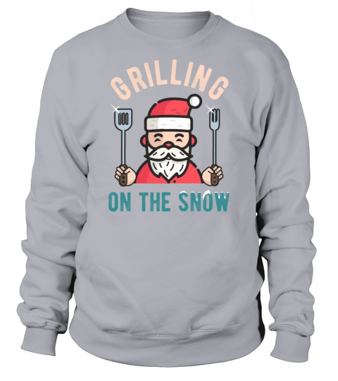 Christmas Grilling On The Snow Vintage Santa and B Sweatshirt Unisex