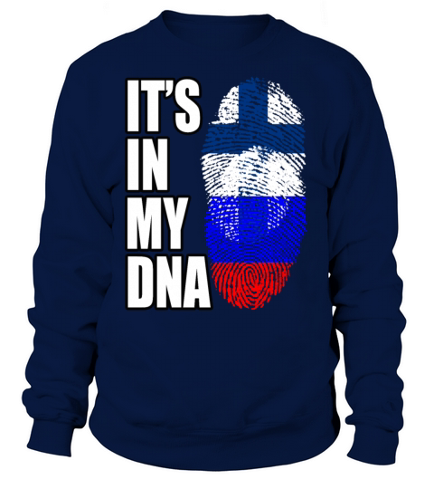 Finland And Russian Mix Heritage DNA Flag Sweatshirt Unisex