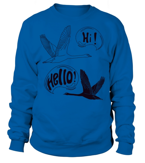 geese on the migration journey greet each other Sweatshirt Unisex