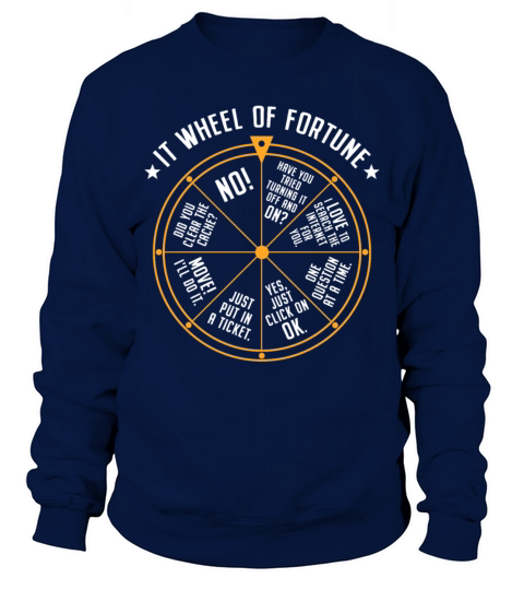 IT Support Wheel Of Fortune Tech Specialist Nerd Sweatshirt Unisex