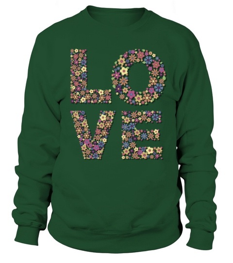 Love colorful retro groovy floral letters typogra Sweatshirt Unisex