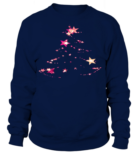 Merry Christmas Womens Girls Pink Tree Christmas Sweatshirt Unisex