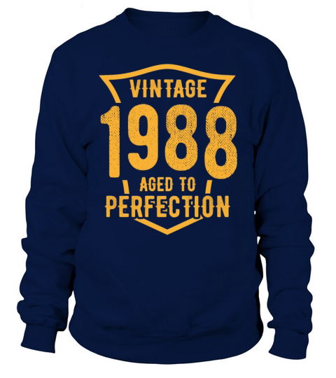 Vintage 1988 Aged To Perfection 35th Birthday Sweatshirt Unisex
