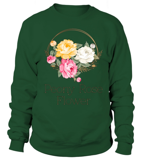 Vintage-Peony Rose Flower Sweatshirt Unisex