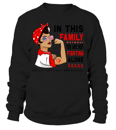 Wear Red Ribbon Heart Disease Awareness Sweatshirt Unisex