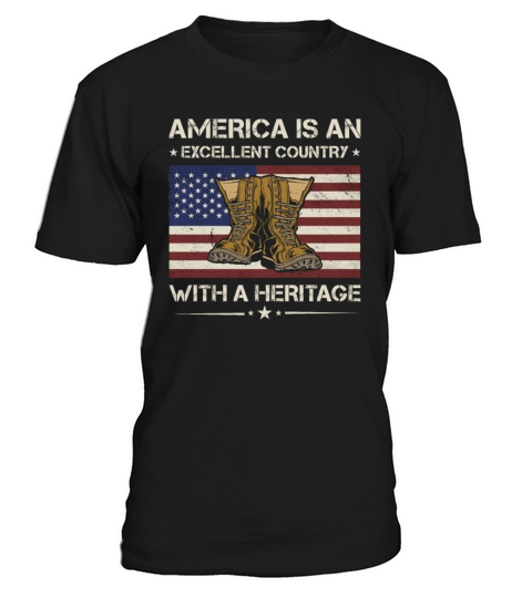 America Is Excellent Country With Heritage Veteran T-Shirt Unisex