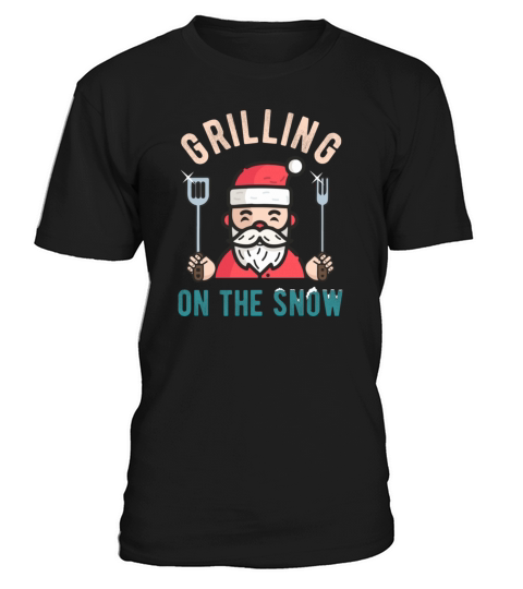 Christmas Grilling On The Snow Vintage Santa and B T-Shirt Unisex
