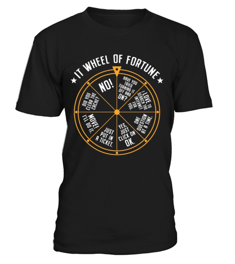 IT Support Wheel Of Fortune Tech Specialist Nerd T-Shirt Unisex