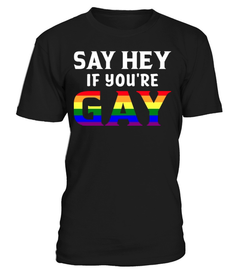 Say Hey If Youre Gay LGBTQ Rainbow Flag Month T-Shirt Unisex