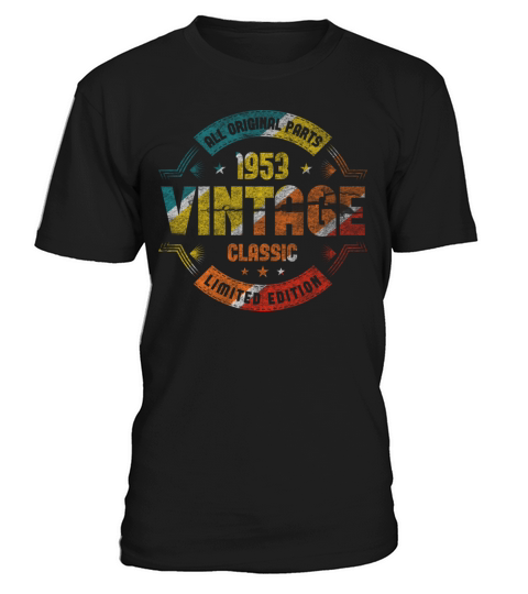 Vintage 70 Birthday Decorations Men 70th BDay 1953 T-Shirt Unisex