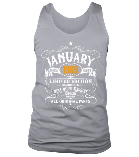 50th Birthday - Vintage January 1969 Funny Gift Tank Top Unisex