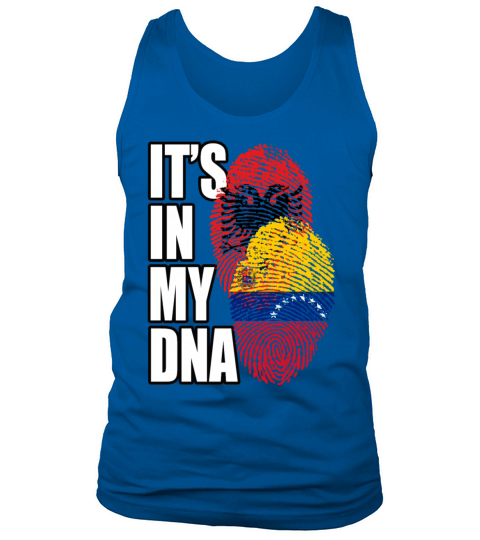 Albanian And Venezuelan Mix Heritage DNA Flag Tank Top Unisex