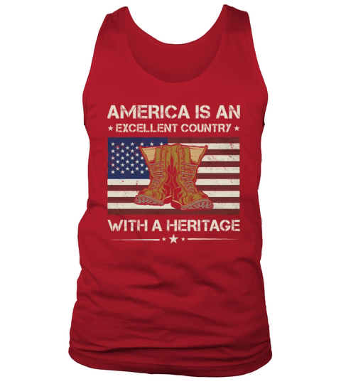 America Is Excellent Country With Heritage Veteran Tank Top Unisex