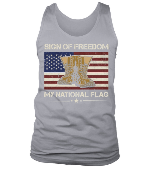 America Sign Of Freedom My National Flag Veteran Tank Top Unisex