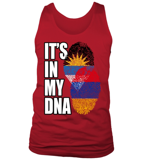 Armenian And Antiguan Mix Heritage DNA Flag Tank Top Unisex