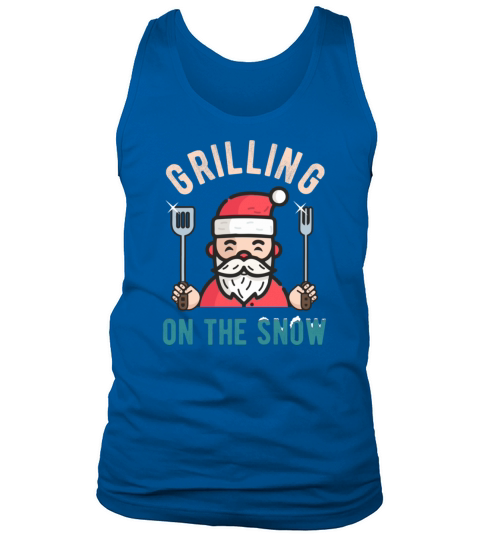 Christmas Grilling On The Snow Vintage Santa and B Tank Top Unisex
