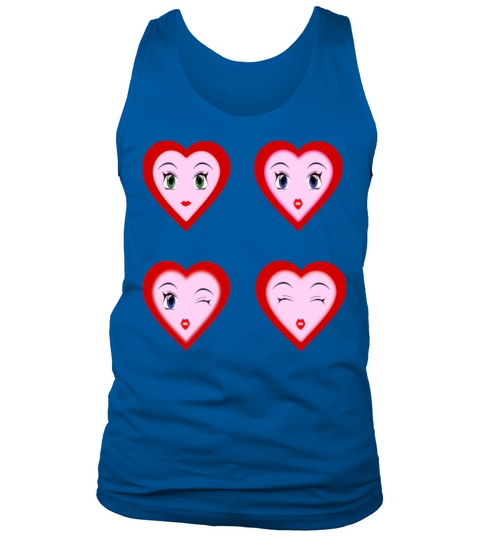 Happy Valentine Day Heart Faces893 Tank Top Unisex