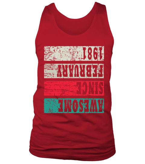Retro Birthday Year Vintage 1981 Tank Top Unisex