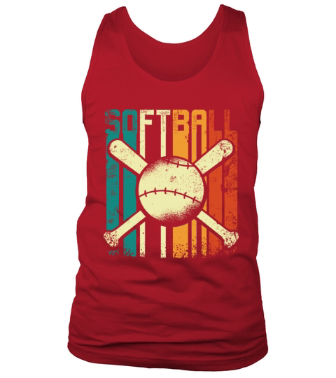 Retro Vintage Softball Tank Top Unisex