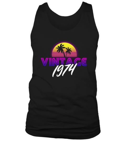 Retrowave Vintage 1974 Birthday Gift Idea Tank Top Unisex