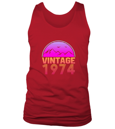 Retrowave Vintage 1974 Birthday Gift Idea Tank Top Unisex