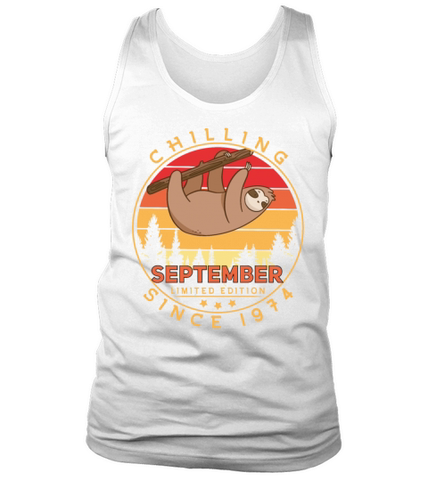 Vintage 1974 September Vintage Gift Idea Tank Top Unisex